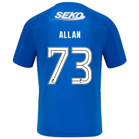 Kandiny Hombre Camiseta Connor Allan #73 Azul Oscuro 1ª Equipación 2024/25 La Camisa Chile