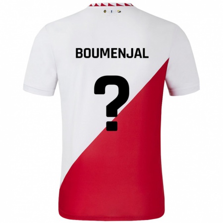 Kandiny Hombre Camiseta Achraf Boumenjal #0 Blanco Rojo 1ª Equipación 2024/25 La Camisa Chile