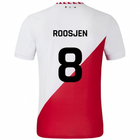 Kandiny Hombre Camiseta Judith Roosjen #8 Blanco Rojo 1ª Equipación 2024/25 La Camisa Chile