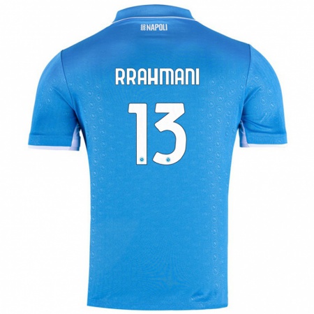 Kandiny Hombre Camiseta Amir Rrahmani #13 Azul Cielo 1ª Equipación 2024/25 La Camisa Chile