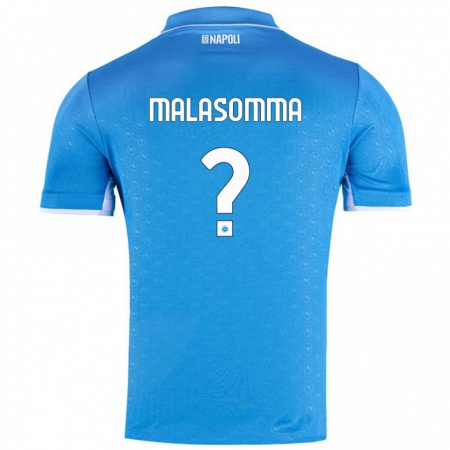 Kandiny Hombre Camiseta Matteo Malasomma #0 Azul Cielo 1ª Equipación 2024/25 La Camisa Chile