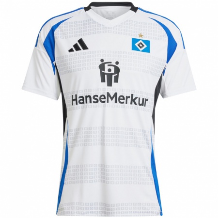 Kandiny Hombre Camiseta Lennart Iven Hoee #29 Blanco Azul 1ª Equipación 2024/25 La Camisa Chile