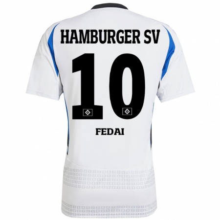 Kandiny Hombre Camiseta Martin Fedai #10 Blanco Azul 1ª Equipación 2024/25 La Camisa Chile