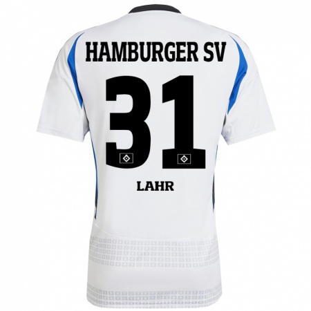 Kandiny Hombre Camiseta Jobina Lahr #31 Blanco Azul 1ª Equipación 2024/25 La Camisa Chile