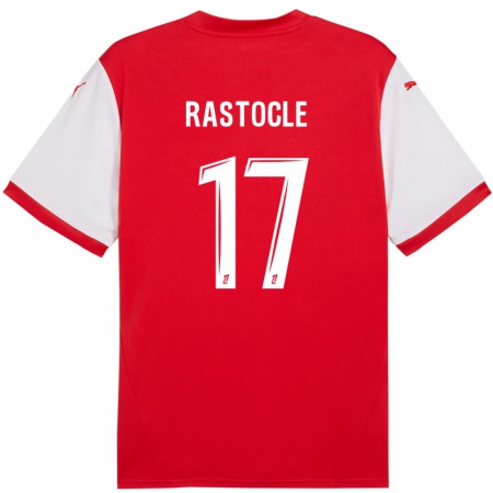 Kandiny Hombre Camiseta Jade Rastocle #17 Rojo Blanco 1ª Equipación 2024/25 La Camisa Chile