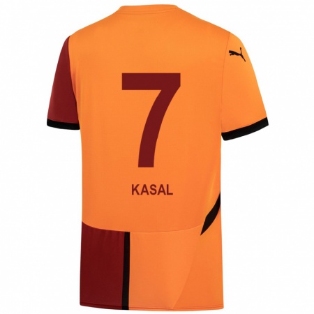 Kandiny Hombre Camiseta Yasin Kasal #7 Amarillo Rojo 1ª Equipación 2024/25 La Camisa Chile