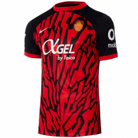 Kandiny Hombre Camiseta Ismael Ezzary #0 Negro Rojo 1ª Equipación 2024/25 La Camisa Chile