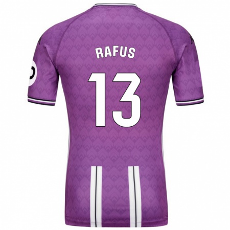 Kandiny Hombre Camiseta Arnau Rafús #13 Púrpura Blanco 1ª Equipación 2024/25 La Camisa Chile