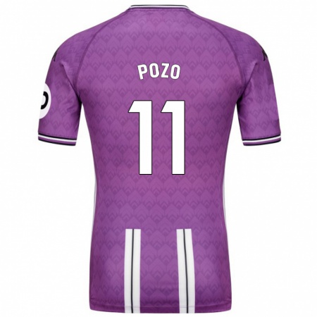 Kandiny Hombre Camiseta Manuel Pozo #11 Púrpura Blanco 1ª Equipación 2024/25 La Camisa Chile