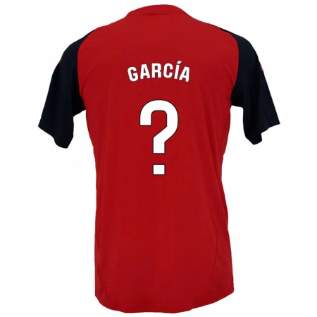 Kandiny Hombre Camiseta Alberto García #0 Rojo Negro 1ª Equipación 2024/25 La Camisa Chile