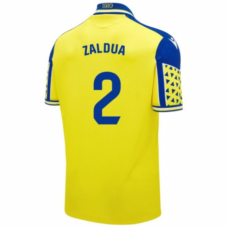 Kandiny Hombre Camiseta Joseba Zaldua #2 Amarillo Azul 1ª Equipación 2024/25 La Camisa Chile