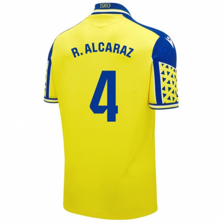 Kandiny Hombre Camiseta Rubén Alcaraz #4 Amarillo Azul 1ª Equipación 2024/25 La Camisa Chile