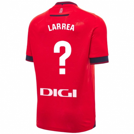 Kandiny Hombre Camiseta Unai Larrea #0 Rojo Blanco 1ª Equipación 2024/25 La Camisa Chile