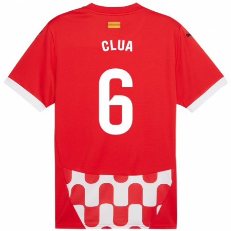 Kandiny Hombre Camiseta Silvi Clua #6 Rojo Blanco 1ª Equipación 2024/25 La Camisa Chile