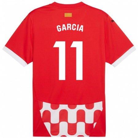 Kandiny Hombre Camiseta Jastin García #11 Rojo Blanco 1ª Equipación 2024/25 La Camisa Chile