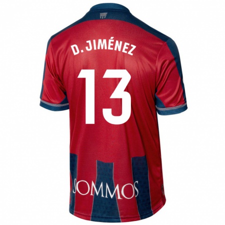 Kandiny Hombre Camiseta Dani Jiménez #13 Rojo Azul 1ª Equipación 2024/25 La Camisa Chile