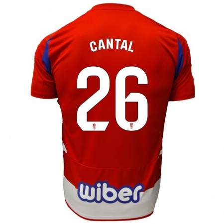 Kandiny Hombre Camiseta Paco Cantal #26 Rojo Blanco Azul 1ª Equipación 2024/25 La Camisa Chile