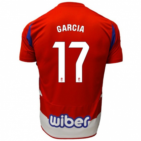 Kandiny Hombre Camiseta Naima García #17 Rojo Blanco Azul 1ª Equipación 2024/25 La Camisa Chile