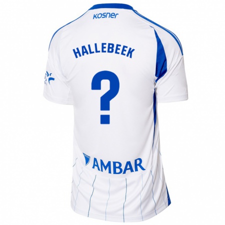 Kandiny Hombre Camiseta Boaz Hallebeek #0 Rojo Blanco 1ª Equipación 2024/25 La Camisa Chile