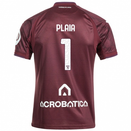 Kandiny Hombre Camiseta Francesco Plaia #1 Granate Blanco 1ª Equipación 2024/25 La Camisa Chile