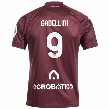 Kandiny Hombre Camiseta Tommaso Gabellini #9 Granate Blanco 1ª Equipación 2024/25 La Camisa Chile