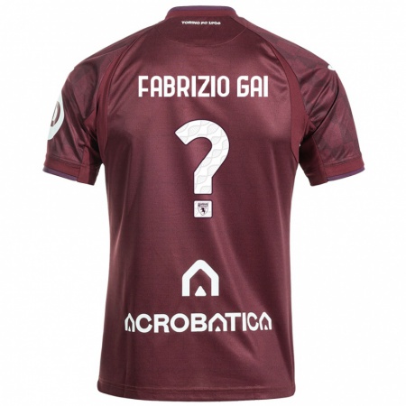 Kandiny Hombre Camiseta Fabrizio Gai #0 Granate Blanco 1ª Equipación 2024/25 La Camisa Chile