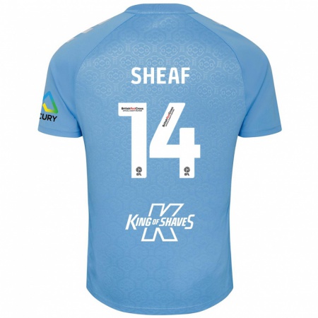 Kandiny Hombre Camiseta Ben Sheaf #14 Azul Blanco 1ª Equipación 2024/25 La Camisa Chile