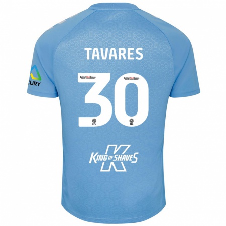 Kandiny Hombre Camiseta Fábio Tavares #30 Azul Blanco 1ª Equipación 2024/25 La Camisa Chile