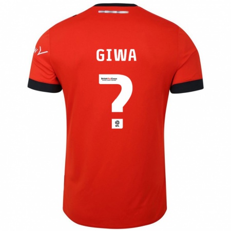 Kandiny Hombre Camiseta Tyrell Giwa #0 Naranja Negro 1ª Equipación 2024/25 La Camisa Chile