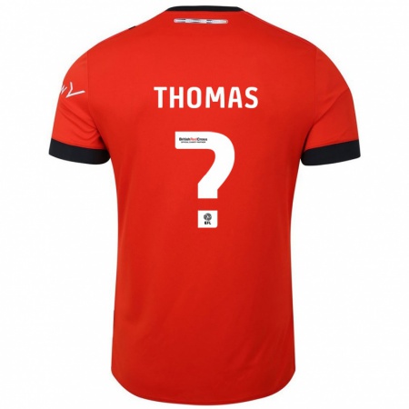 Kandiny Hombre Camiseta Lucas Thomas #0 Naranja Negro 1ª Equipación 2024/25 La Camisa Chile