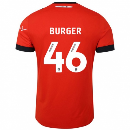 Kandiny Hombre Camiseta Jake Burger #46 Naranja Negro 1ª Equipación 2024/25 La Camisa Chile