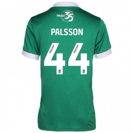 Kandiny Hombre Camiseta Victor Pálsson #44 Verde Blanco 1ª Equipación 2024/25 La Camisa Chile