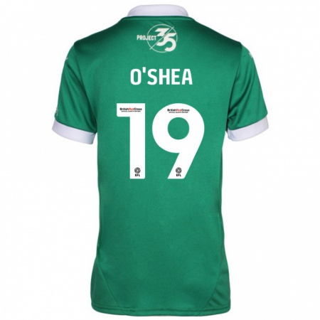 Kandiny Hombre Camiseta Erin O'shea #19 Verde Blanco 1ª Equipación 2024/25 La Camisa Chile