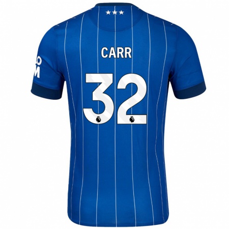 Kandiny Hombre Camiseta Ryan Carr #32 Azul Marino 1ª Equipación 2024/25 La Camisa Chile