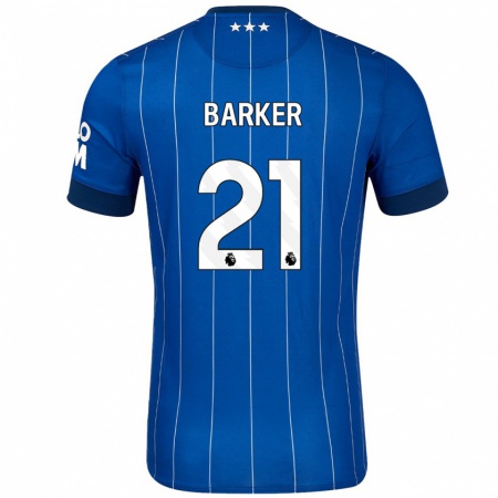 Kandiny Hombre Camiseta Maisy Barker #21 Azul Marino 1ª Equipación 2024/25 La Camisa Chile