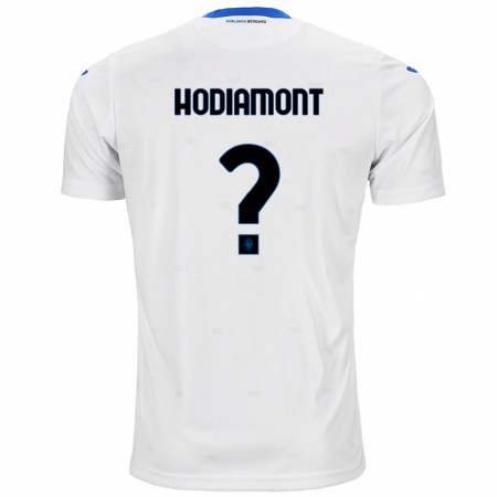 Kandiny Hombre Camiseta Lyam Hodiamont #0 Blanco 2ª Equipación 2024/25 La Camisa Chile