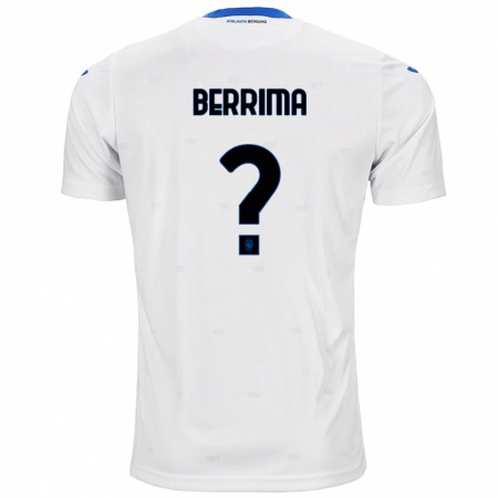 Kandiny Hombre Camiseta Salim Berrima #0 Blanco 2ª Equipación 2024/25 La Camisa Chile