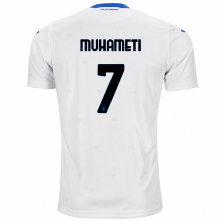 Kandiny Hombre Camiseta Endri Muhameti #7 Blanco 2ª Equipación 2024/25 La Camisa Chile