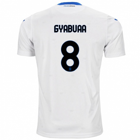 Kandiny Hombre Camiseta Emmanuel Gyabuaa #8 Blanco 2ª Equipación 2024/25 La Camisa Chile