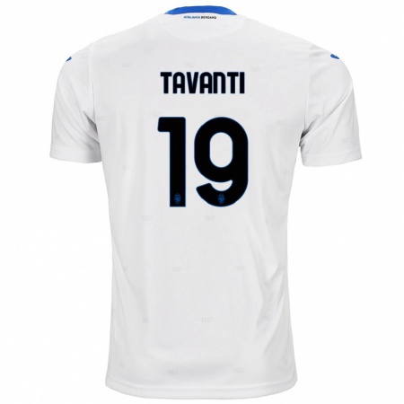 Kandiny Hombre Camiseta Mattia Tavanti #19 Blanco 2ª Equipación 2024/25 La Camisa Chile