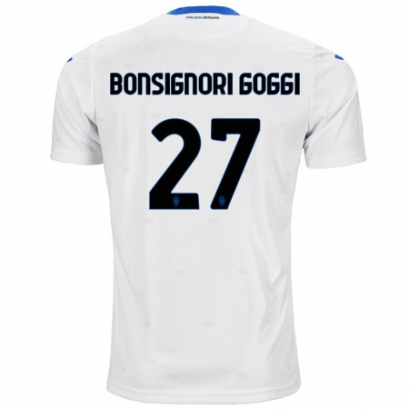 Kandiny Hombre Camiseta Lorenzo Bonsignori Goggi #27 Blanco 2ª Equipación 2024/25 La Camisa Chile