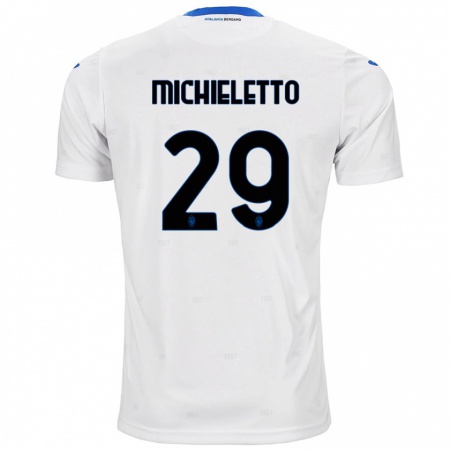 Kandiny Hombre Camiseta Andrea Michieletto #29 Blanco 2ª Equipación 2024/25 La Camisa Chile