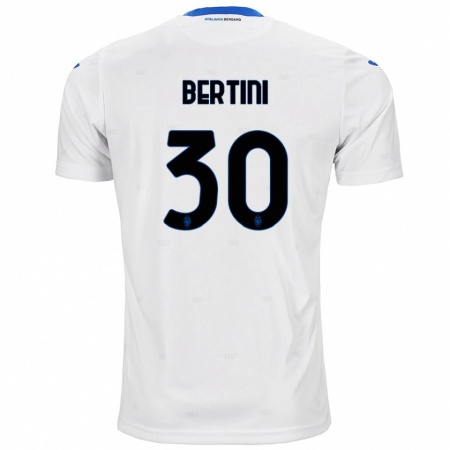 Kandiny Hombre Camiseta Tommaso Bertini #30 Blanco 2ª Equipación 2024/25 La Camisa Chile