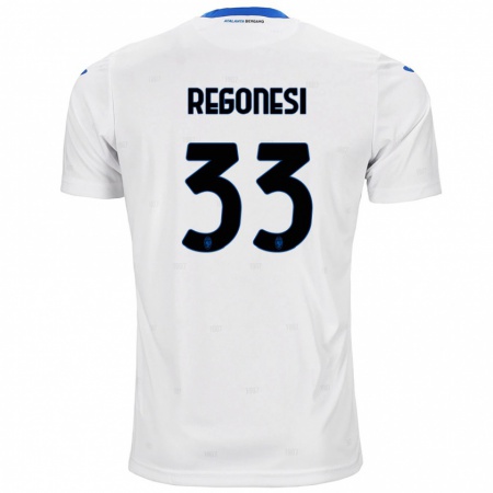 Kandiny Hombre Camiseta Iacopo Regonesi #33 Blanco 2ª Equipación 2024/25 La Camisa Chile