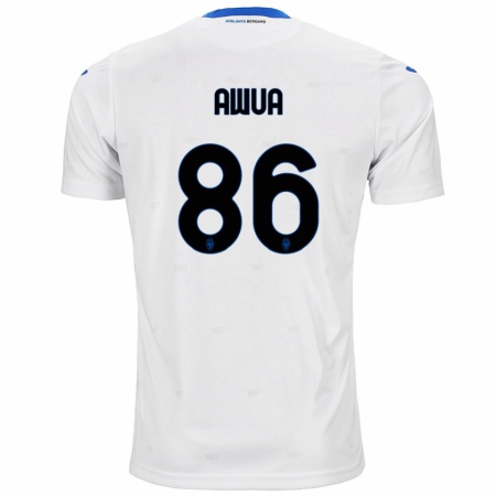 Kandiny Hombre Camiseta Theophilus Awua #86 Blanco 2ª Equipación 2024/25 La Camisa Chile