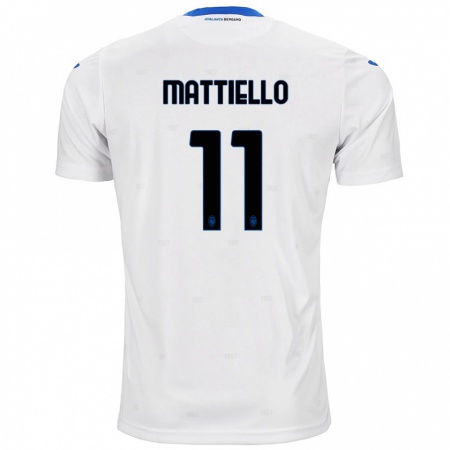 Kandiny Hombre Camiseta Federico Mattiello #11 Blanco 2ª Equipación 2024/25 La Camisa Chile