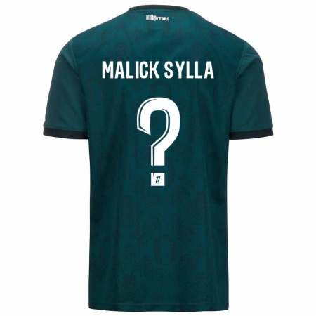 Kandiny Hombre Camiseta Malick Sylla #0 Verde Oscuro 2ª Equipación 2024/25 La Camisa Chile