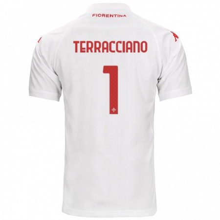 Kandiny Hombre Camiseta Pietro Terracciano #1 Blanco 2ª Equipación 2024/25 La Camisa Chile