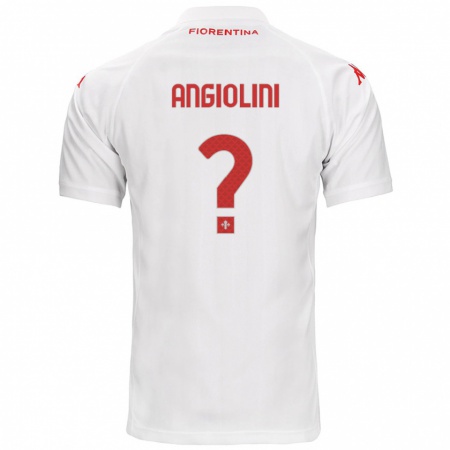 Kandiny Hombre Camiseta Gianmarco Angiolini #0 Blanco 2ª Equipación 2024/25 La Camisa Chile