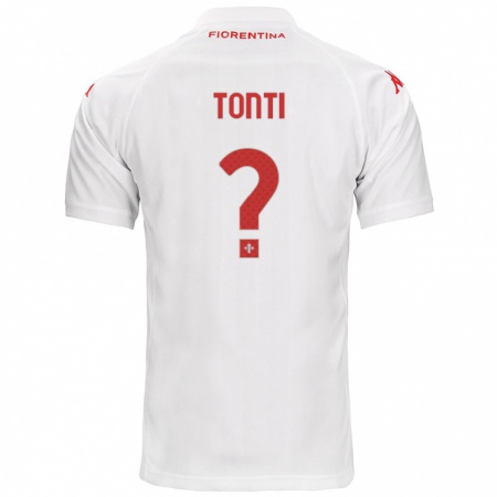 Kandiny Hombre Camiseta Federico Tonti #0 Blanco 2ª Equipación 2024/25 La Camisa Chile